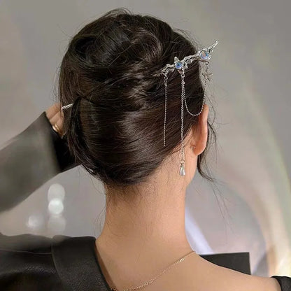 Fashion Chinese Style Hair Stick Hair Needle Moonstone Jewelry Suitable Daily Party Wear Women's Romantic Hair Clip Accessories