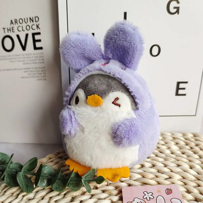 かわいいペンギンのぬいぐるみキーホルダー 観光帽子ペンギンキーホルダー 女の子へのギフト クリエイティブなスクールバッグキーホルダー