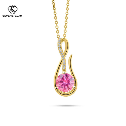 925スターリングシルバーネックレス 2CT Dカラー モアサナイト 音楽シンボルネックレス レディース アニバーサリー ファインジュエリー ママネックレス