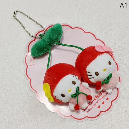チェリーサンリオカワイリクロミマイスイートピアノハローキティぬいぐるみキーチェーンブローチパチャッコバックパックペンダントデコレーション女の子ギフト