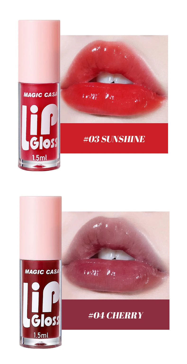 MAGIC CASA 6個/セット 小瓶 ハイドレーティング ジェリー リップオイル 長時間保湿 滑らかに輝くリップ ハイドレーティング リキッド