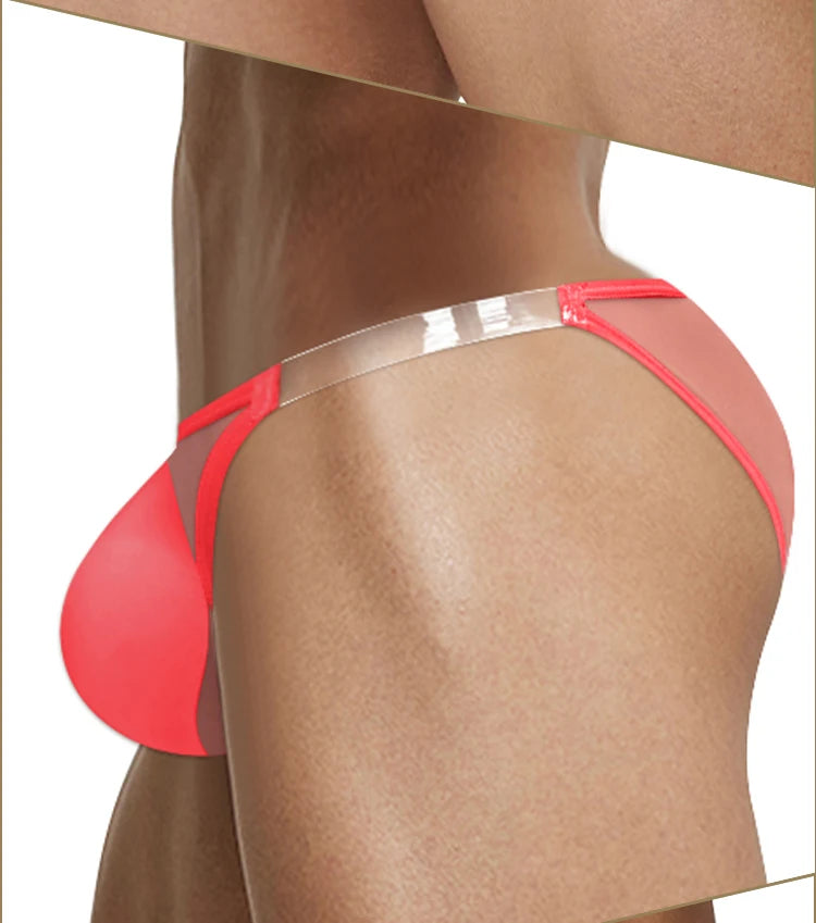 Transparent U Pouch Man Briefs Bikini Lingerie Sexy Low Waist Mens Soft Underwear Breathable Quick dry Male Triangle Underpants