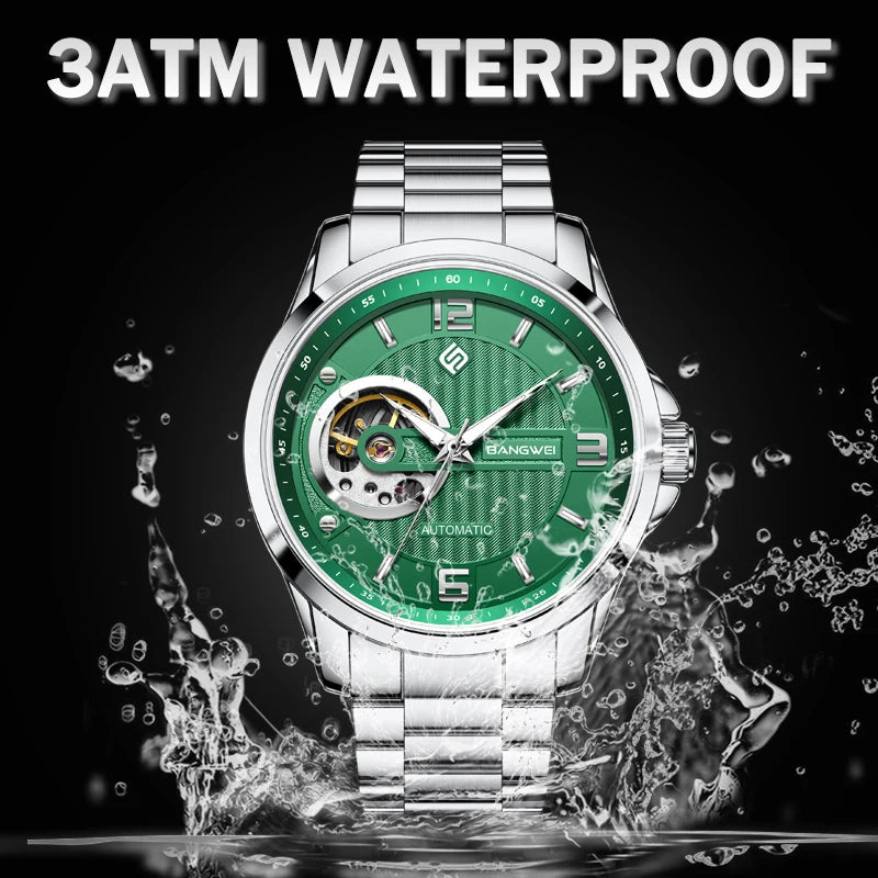 BANGWEI 2025 New Automatic Watches For Men Fashion LIGE Mechanical Mens Watch Waterproof Tourbillon Wristwatches Reloj Hombre
