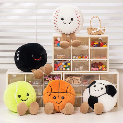 10cm かわいい バスケットボール サッカー テニス 野球 ビリヤード ぬいぐるみ ソフト ぬいぐるみ ボール 枕 プレイヤー お土産 誕生日プレゼント