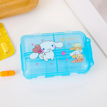 Fashion niche travel mini storage pill box Sanrio cartoon portable portable medicine box medicine sealed dispensing box