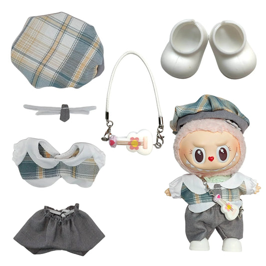 Labubu 1st & 2nd Gen Outfit - 17cm Sitting Vinyl Figure Clothes | Casual Style | Pop Mart Collectible