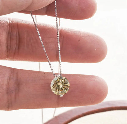 2CT Dカラー モアサナイト シンプル ペンダント ネックレス 証明書付き 925スターリングシルバー レディース ネックレス ファインジュエリー ウェディングギフト