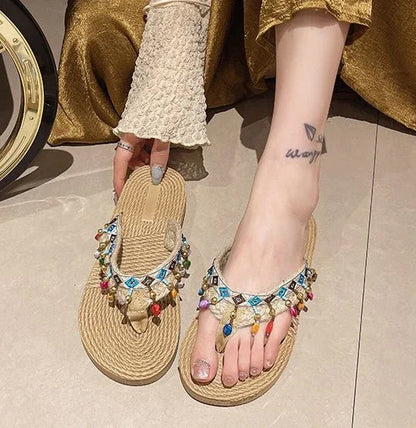 Woman Slippers Low Heel Shoes For Women On Beach Sandals Non Slip Slides Wholesale Bulk Sale Unique Comfortable And Elegan Price