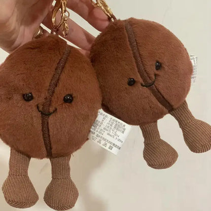 Jellycat コーヒー豆バッグペンダント 漫画ぬいぐるみ 笑顔のコーヒーフードぬいぐるみ かわいいキーチェーン ソフトドール 誕生日プレゼント 女の子