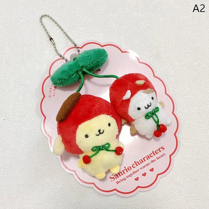 チェリーサンリオカワイリクロミマイスイートピアノハローキティぬいぐるみキーチェーンブローチパチャッコバックパックペンダントデコレーション女の子ギフト