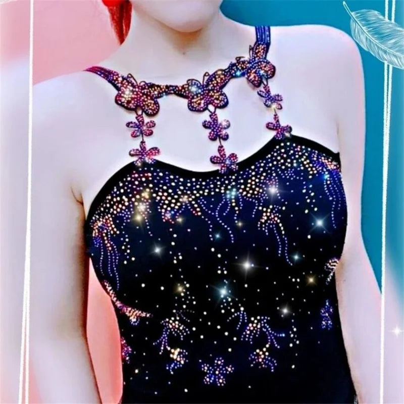 Hot Drill Camisole Women's Sport Camis Sexy Femme Tanks Tops Summer Women Clothing Party Top sleeveless Shiny Diamond Sling Top