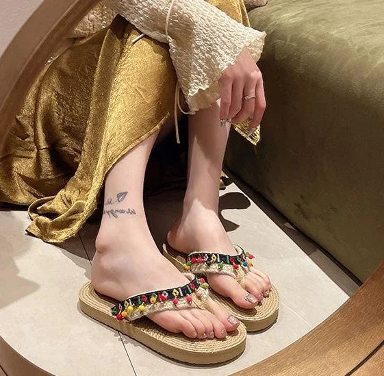 Woman Slippers Low Heel Shoes For Women On Beach Sandals Non Slip Slides Wholesale Bulk Sale Unique Comfortable And Elegan Price