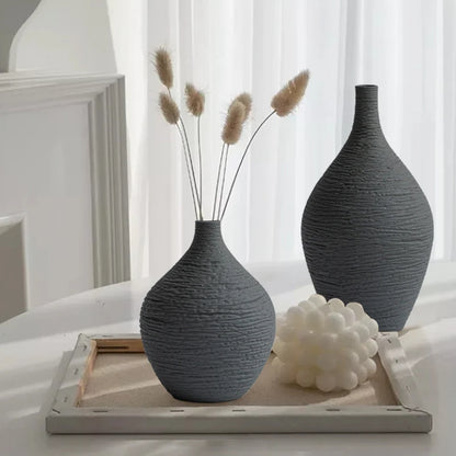 白い陶器の花瓶 家庭用装飾 北欧風 高級 細口 植木鉢 リビングルーム インテリア オフィス デスクトップ 装飾 ギフト