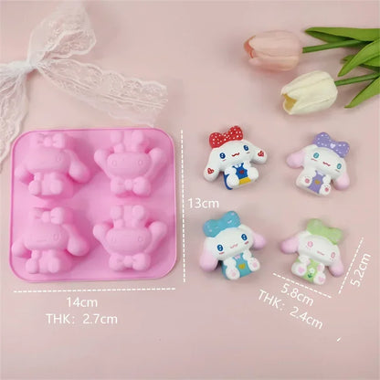 sanrio daily necessities ice cube molds, anime cartoon Kuromi Cinnamoroll My Melody character creative shape kitchen tool molds