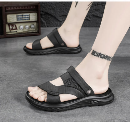 Sandals men with soft soles breathable waterproof anti slip wear-resistant suitable both summer casual wear breathable men shoes