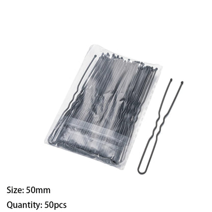 50pcs 50/60/70mm Hair Pin And Clips U Shape For Headpiece Women Girls Hairpins Accessories Bride Wedding Head Jewelry Decoration