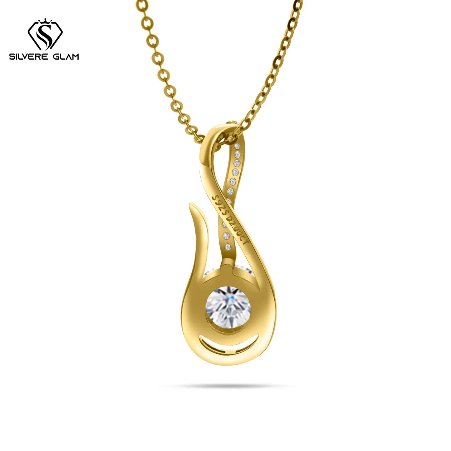 925スターリングシルバーネックレス 2CT Dカラー モアサナイト 音楽シンボルネックレス レディース アニバーサリー ファインジュエリー ママネックレス