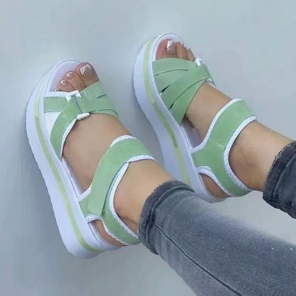 Sandals Women Summer Shoes Woman Wedges Platform Sandals Fashion Fish Mouth Rome Sandals Black Women Shoes