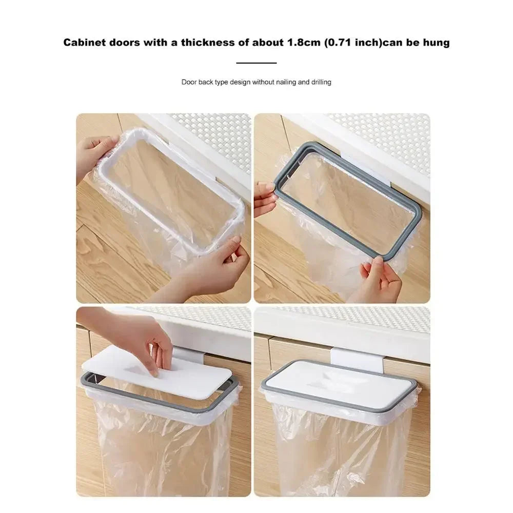 Garbage Hanging Bag Kitchen Trash Storage Rack Bag Hook Scouring Pad Dry Shelf Holder Kitchen Organizer Dish Rack