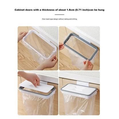 Garbage Hanging Bag Kitchen Trash Storage Rack Bag Hook Scouring Pad Dry Shelf Holder Kitchen Organizer Dish Rack