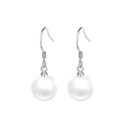 Korean Fashion Pearl Drop Earrings For Women Jewelry 2025 Trending New Luxury Women's Silver Plated Pearl Earrings Pendientes