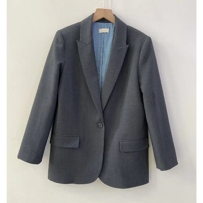 Grey Blazer Pant Sets Women Letter Skull Diamond Blazers Ladies Casual Gray Pants Zadig Female Suits Lapel Coats Trousers Suit