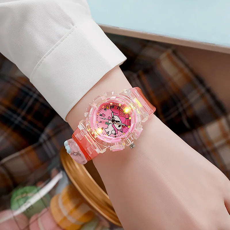 Cartoon Sanrio Kawaii Anime LED Watch Cute Kuromi Melody Pudding Dog Birthday Gifts And Christmas Thanksgiving Gift Toys New