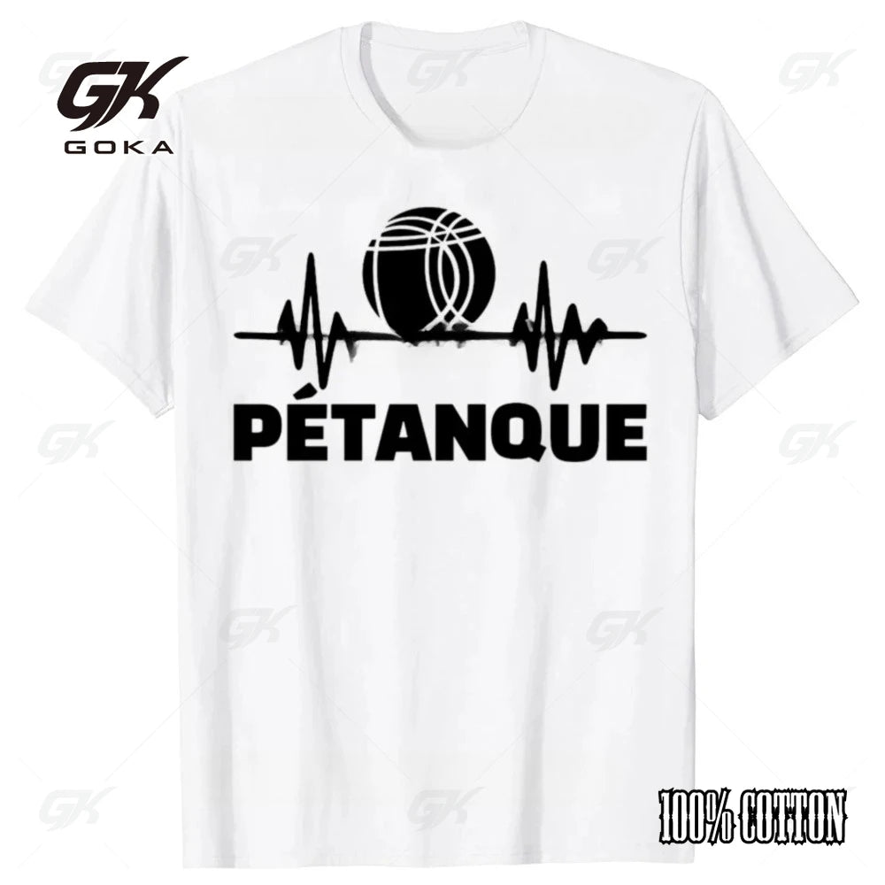 Funny Petanque Boule Graphic Cotton T-shirts Men Women's Fashion Casual Tshirt Loose Breathable Oversized Streetwear T Shirt