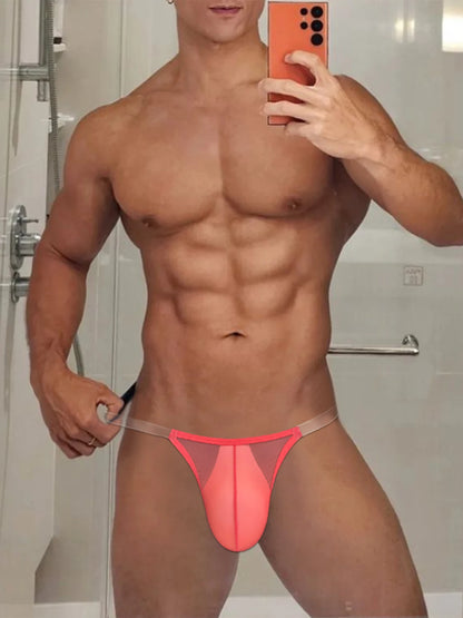 Transparent U Pouch Man Briefs Bikini Lingerie Sexy Low Waist Mens Soft Underwear Breathable Quick dry Male Triangle Underpants
