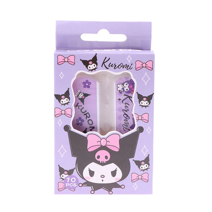Sanrio Bandaid Kawaii Hello Kitty Band Aid Anime Kuromi Waterproof Breathable Adhesive Bandages Cartoon Printed Portable Sticker