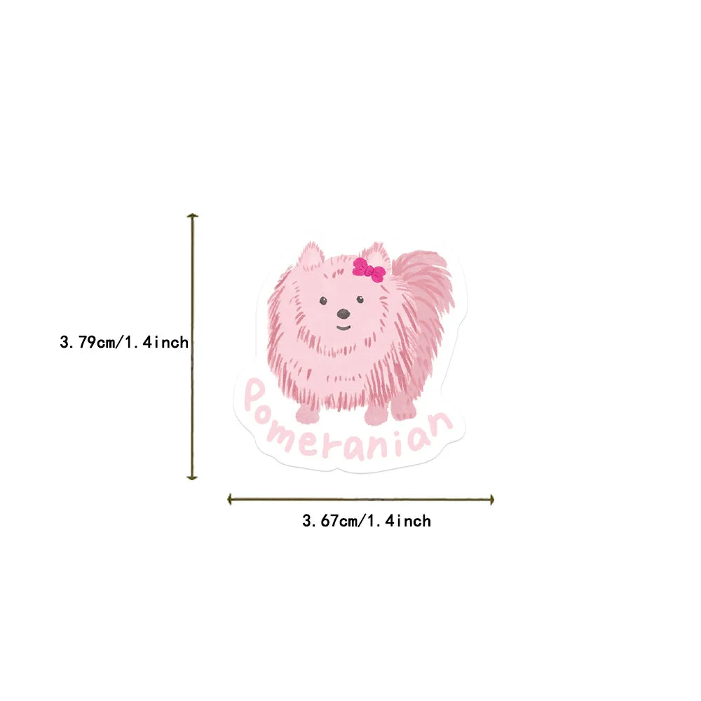 100PCS Cartoon Cute Dog Series Creative Stickers Decorative Luggage Skateboarding Animal Graffiti Toy Stickers