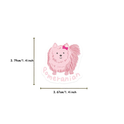 100PCS Cartoon Cute Dog Series Creative Stickers Decorative Luggage Skateboarding Animal Graffiti Toy Stickers