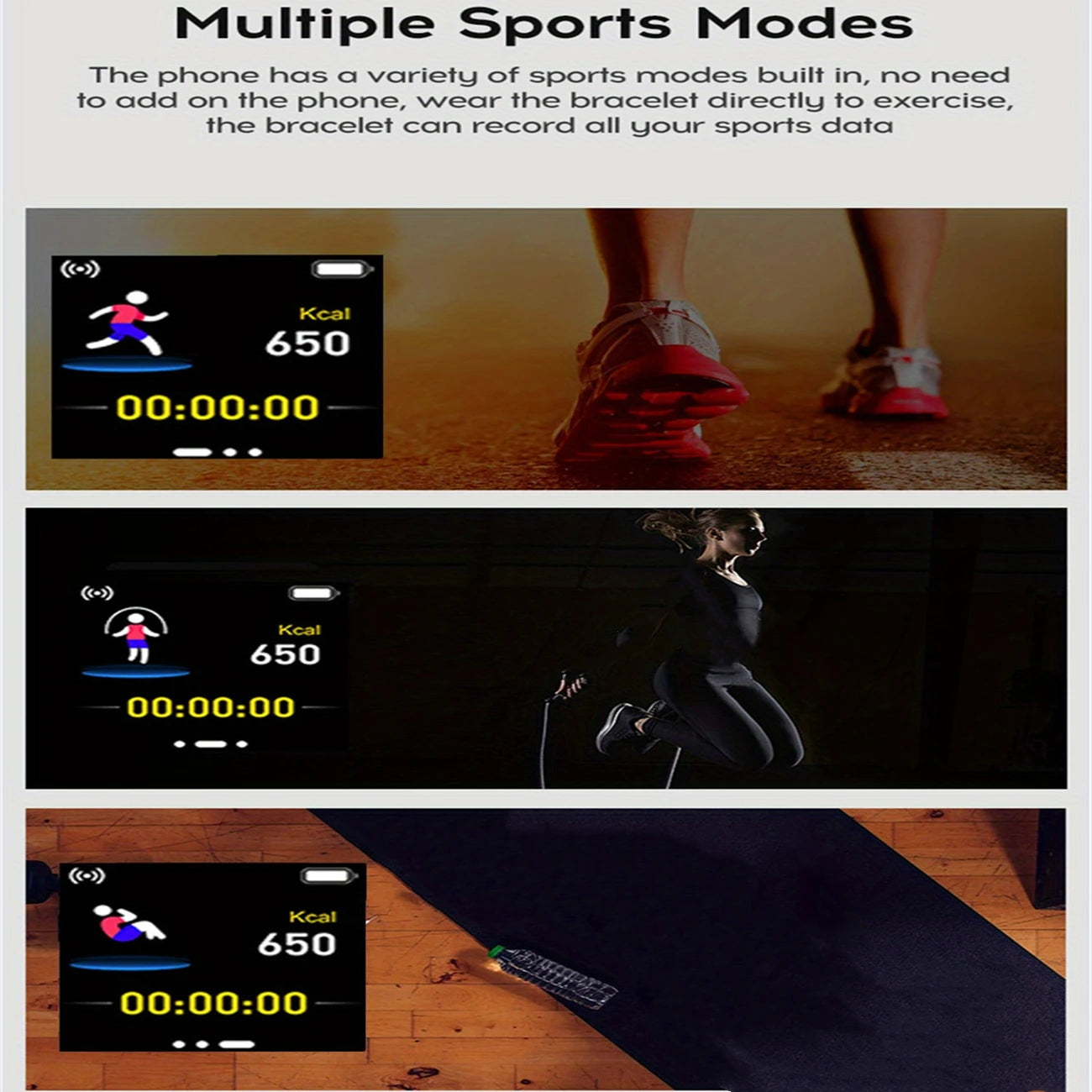女性・男性向けスマートウォッチ 腕時計 Bluetooth接続 音楽再生 フィットネス スポーツブレスレット 睡眠モニター デジタルウォッチ