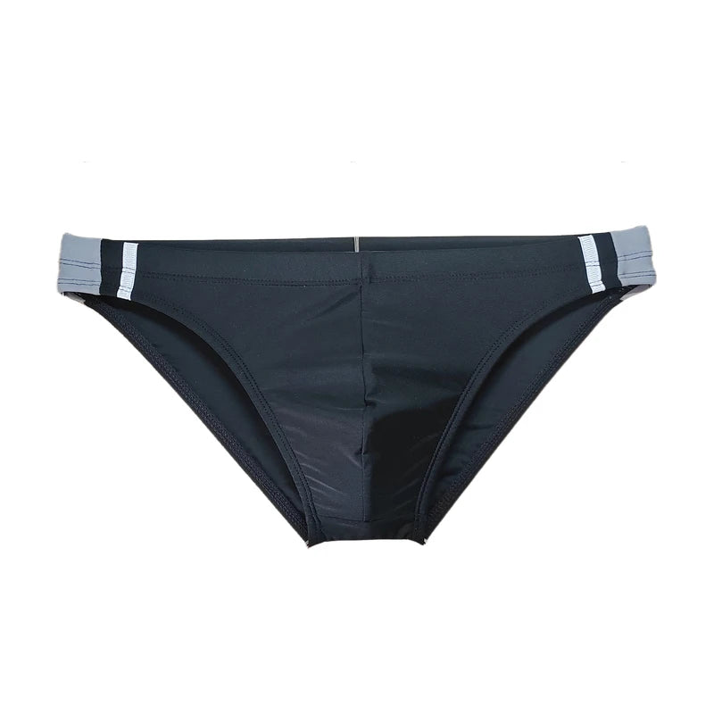 BOYTHOR  Men's Swimming Briefs Patchwork Color Contrast Craft Lace-up Beach Swimming Briefs