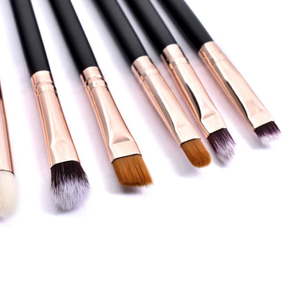 Eyeshadow Makeup Brushes Custom Logo Black Handle Vegan Make Up Brush 12pcs/set Free Private Label Beauty Tools Wholesale 10sets