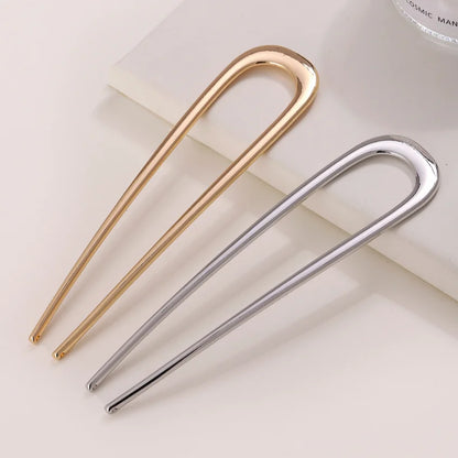New Simple U Shaped Hairpin Metal Hair Sticks U French Hair Clips Pins Fashionable Hair Jewelry Accessories for Women Wholesale