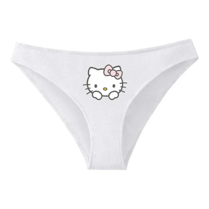 Hello Kitty Pure Cotton Triangle Pants Child Kawaii Pattern Underpants Kuromi Black White Daily Clothes Shorts Birthday Gift