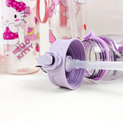 800ML MINISO Kuromi My Melody Hello Kitty ウォーターカップ 女の子用 カートゥーンアニメ 軽量 アウトドアスポーツ用 新作カワイイ