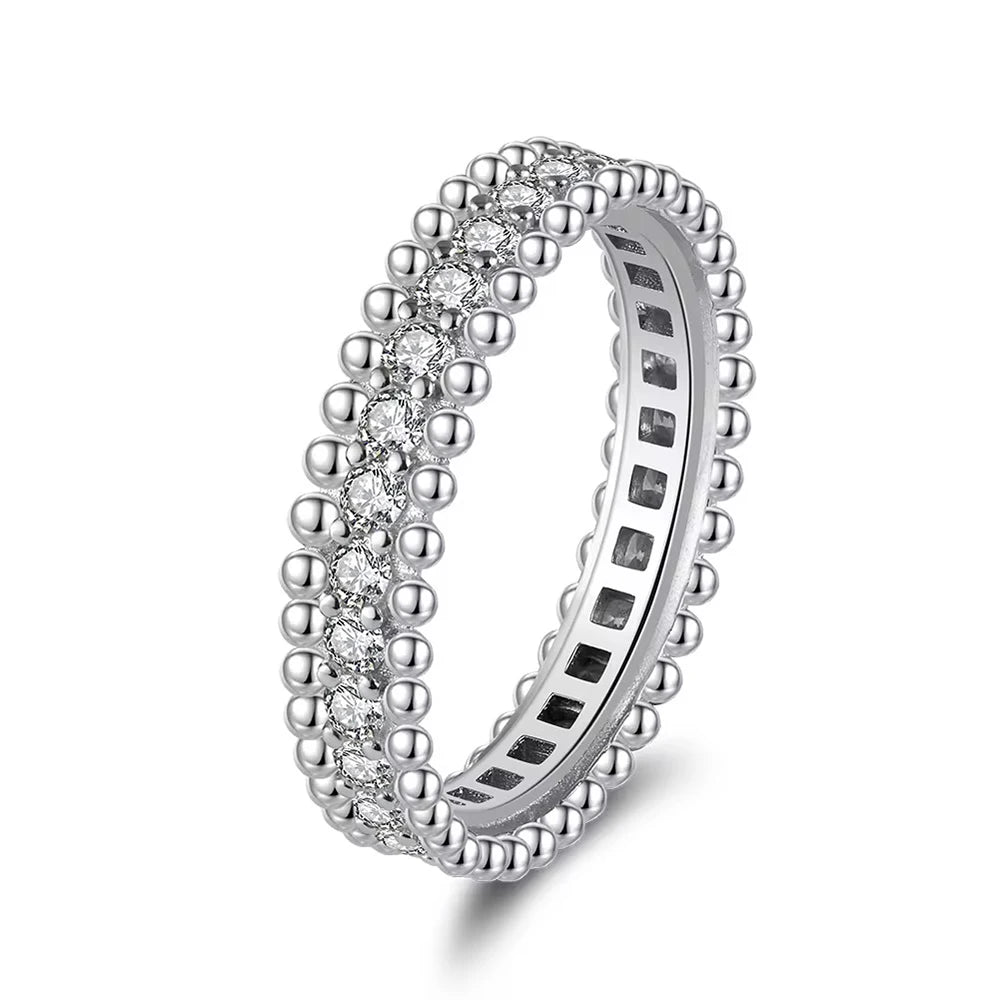 S925 Silver Ful Moissanite 2.5mm Ring GRA Certified Plated 18k D Color VVS1 Diamond Wedding Party Rings Women Exquisite Jewelry