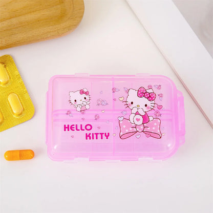Fashion niche travel mini storage pill box Sanrio cartoon portable portable medicine box medicine sealed dispensing box