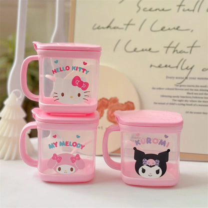 Sanrio Hello Kitty Kitchen Kuromi Melody Cinnamoroll Msg Salt Sugar Jar Seasoning Box Household Seasoning Jar Storage Box