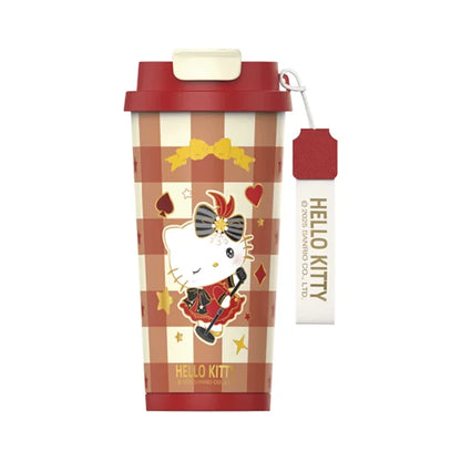 Sanrio Kuromi Portable 316 Stainless Steel Tumbler Thermos For Coffee Insulated Cup Cold and Hot Sports Water Bottle with Straw