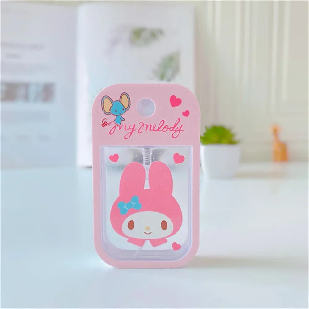 50ML Sanrio Filling Bottle Cartoon Hello Kitty Cinnamoroll Kuromi Alcohol Press Bottled Travel Portable Perfume Spray Bottle