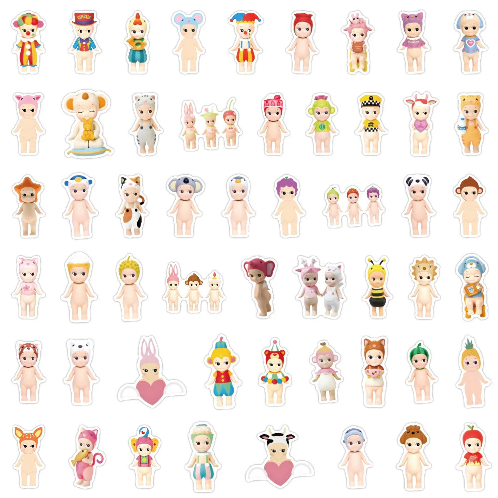 10/30/50/110PCS かわいいソニーアングルステッカー 漫画 かわいい 個性 落書き デカール DIY 荷物 スケートボード デカール 子供 おもちゃ ギフト