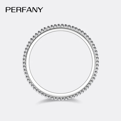 PERFANY レディース用オールモアサナイトリング S925純銀 輝くGRAラボラトリーダイヤモンド 重ね付け可能 ファッション結婚指輪ジュエリー