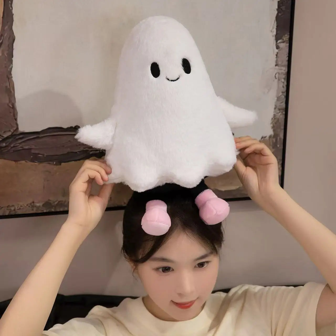 Latest Halloween Ghost Pumpkin Doll Stuffed Plush Toy Handmade Doll Cartoon Anime Cute Birthday Gift for Friends Fun Doll