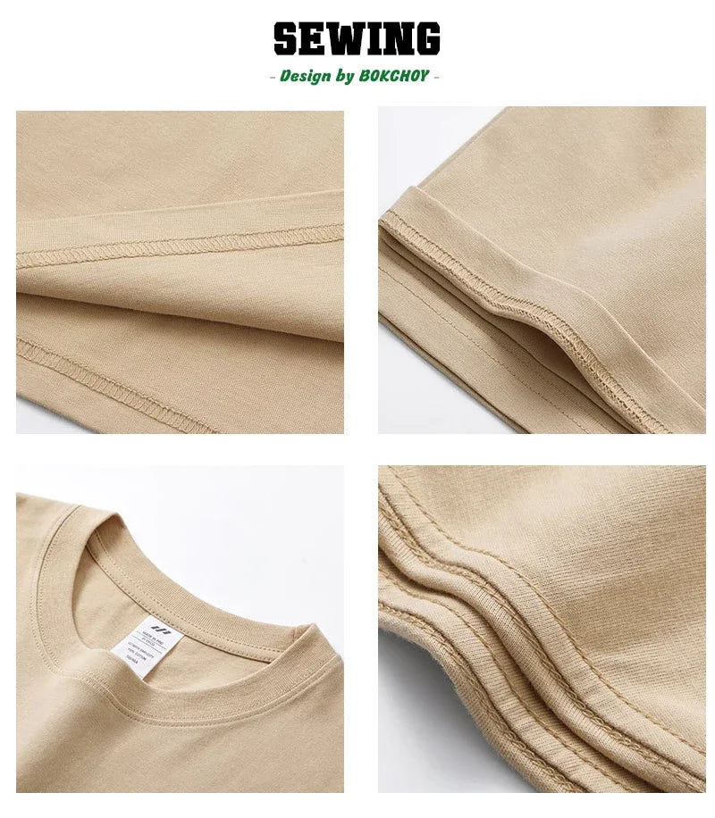 2024 Summer New Pure Cotton Cat Printed Men T-shirts Short Sleeve Casual Solid Color Simple Thin Men Tops BOK0121