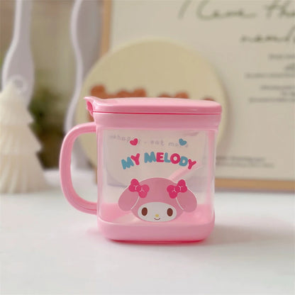 Sanrio Hello Kitty Kitchen Kuromi Melody Cinnamoroll Msg Salt Sugar Jar Seasoning Box Household Seasoning Jar Storage Box