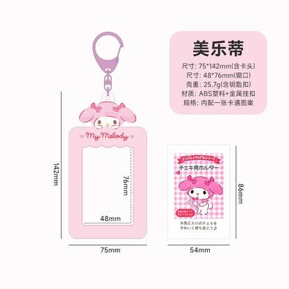 Sanrios Card Bag Cute Anime Figure Cinnamoroll Kuromi Id Bus Card Storage Case Holder Melody Pochacco Students Card Sleeve Gift