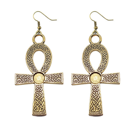 10x5cm Vintage Egyptian Life Big Ankh Cross Pendant Long Chain Necklace Fashion Jewelry Men and Women Accessories Dropshipping